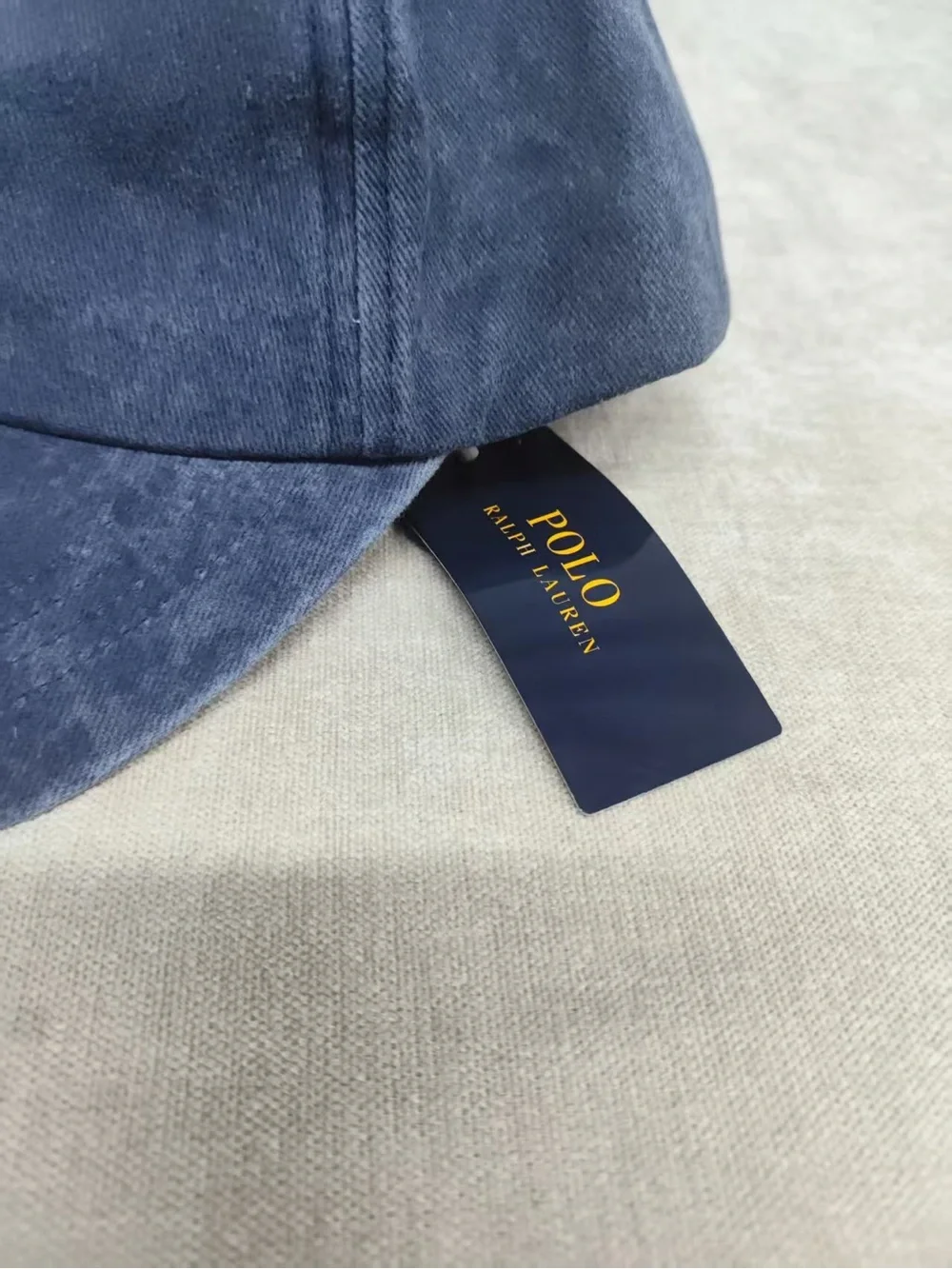 Polo by Ralph Lauren Blue Washed Baseball Cap with Polo Bear Embroidery